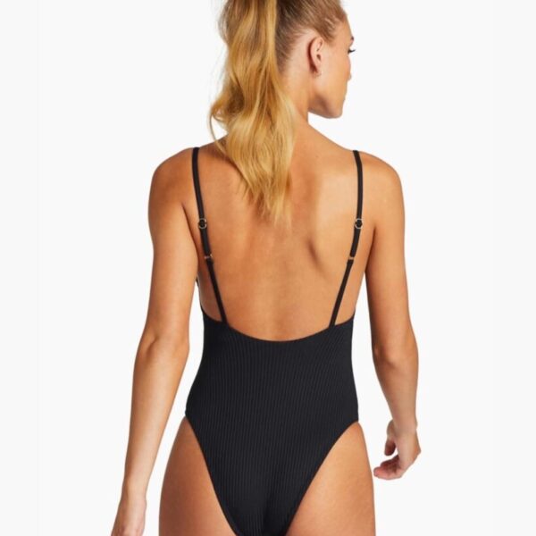 Black Ribbed Monokini